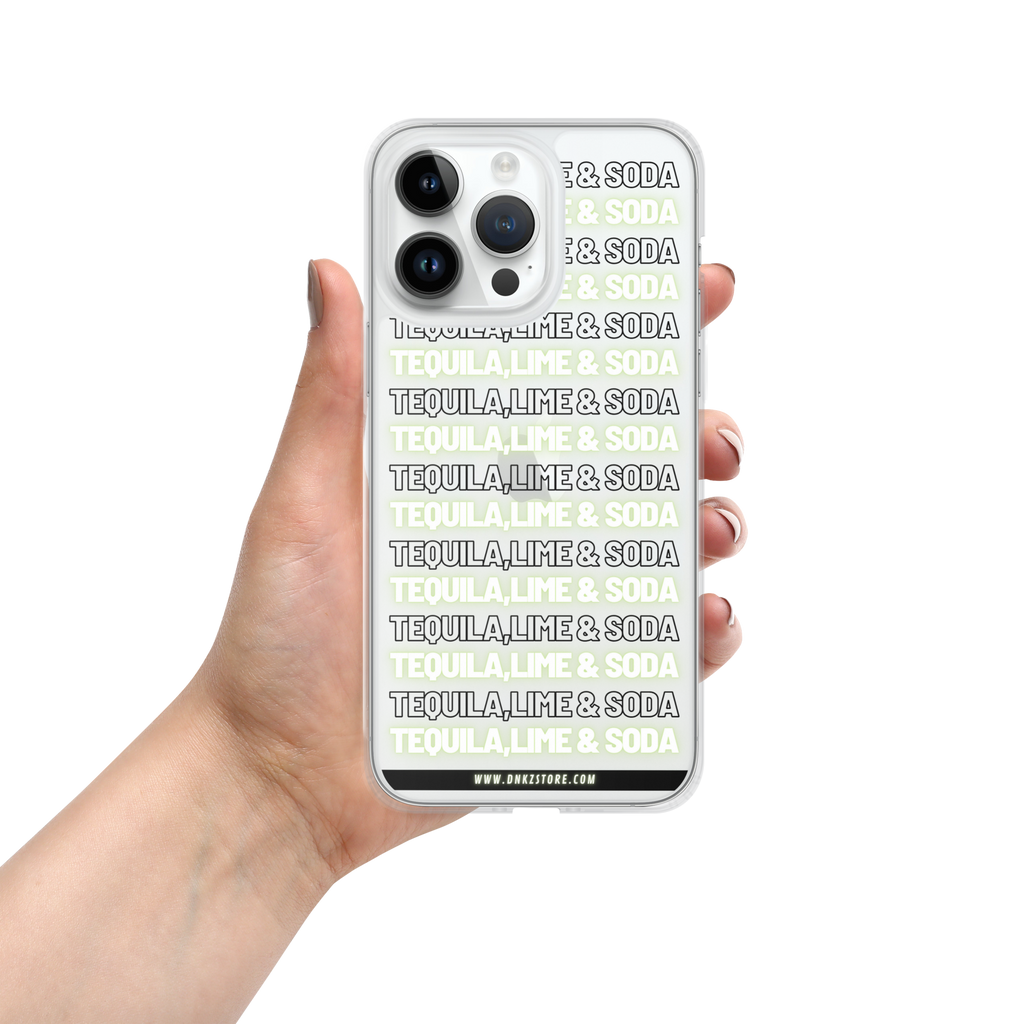 Coque iPhone DNKZ "Tequila Lime & Soda" — accessoire barman bartender cocktail streetwear