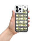 Coque iPhone DNKZ Crew Bartender jaune — accessoire barman bartender streetwear