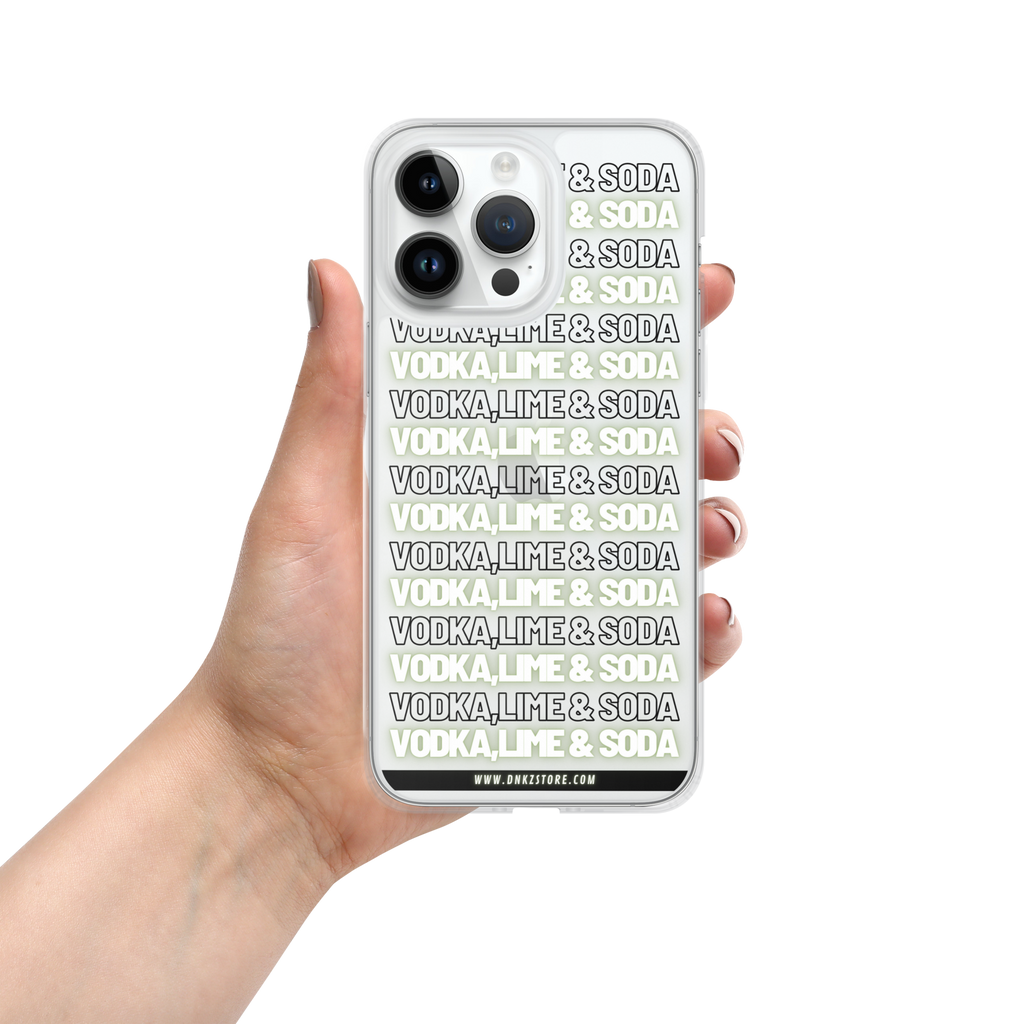 Coque iPhone DNKZ Multiply "Vodka Lime & Soda" — accessoire barman bartender cocktail