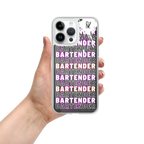Coque iPhone DNKZ Crew Bartender violet — accessoire barman bartender streetwear