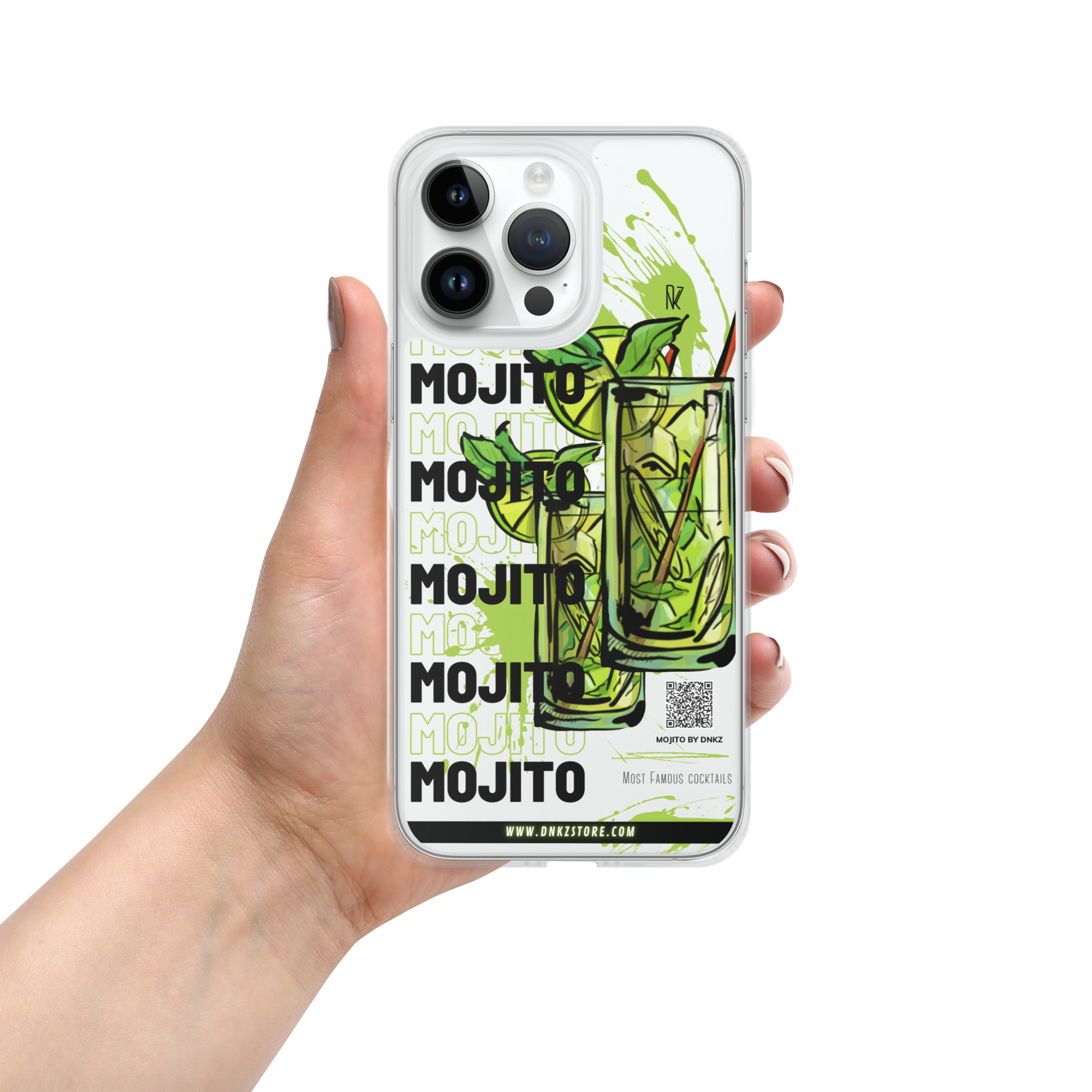 Coque iPhone DNKZ Most Famous Cocktails "Mojito" — accessoire barman bartender cocktail streetwear