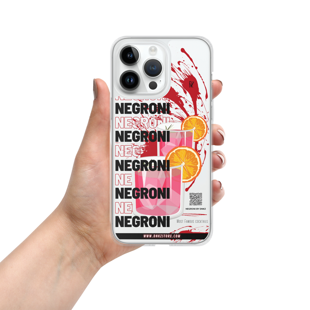 Coque iPhone DNKZ Most Famous Cocktails "Negroni" — accessoire barman bartender cocktail streetwear