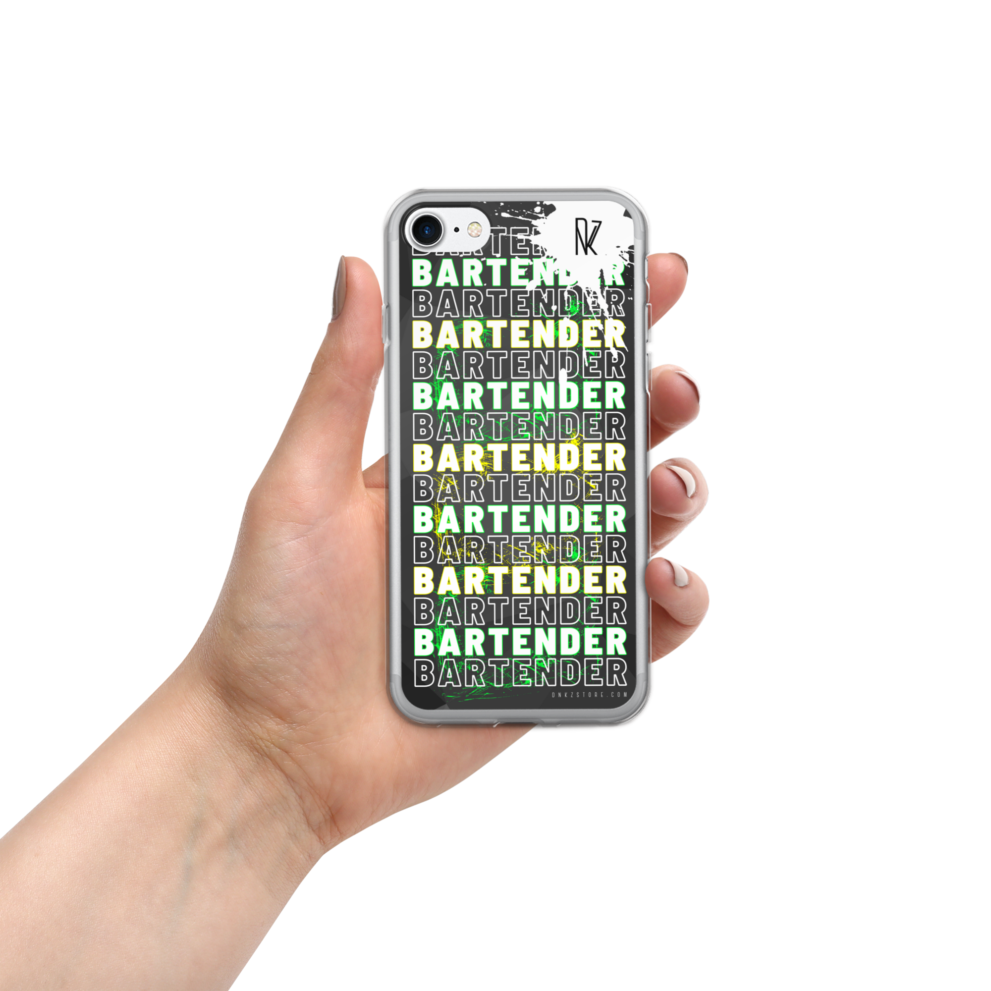 Coque pour iPhone® DNKZ Crew Bartender - "Green & Yellow"