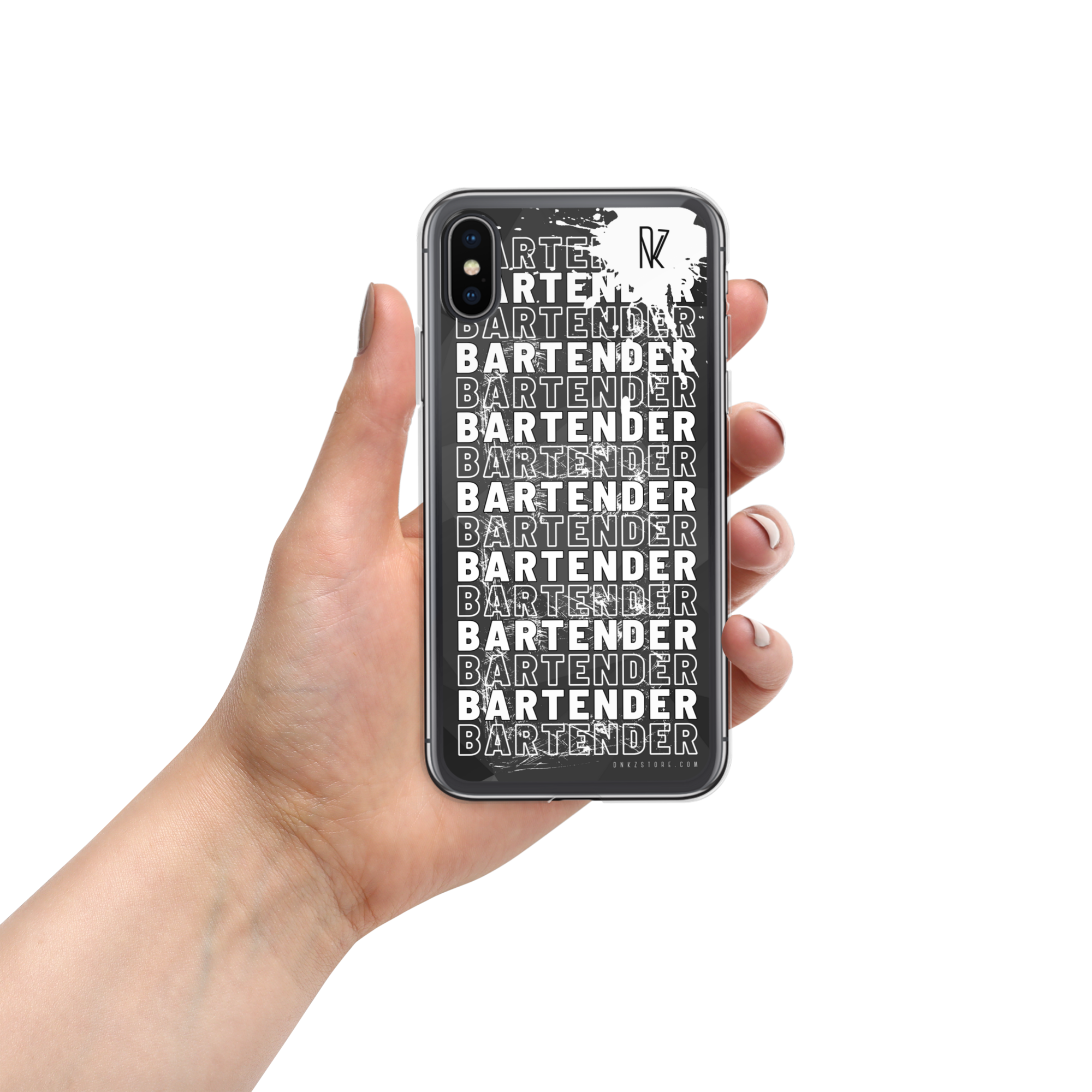 Coque pour iPhone® DNKZ Crew Bartender - "White"