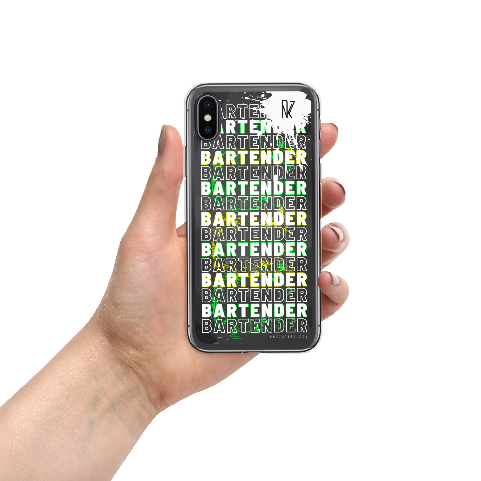 Coque pour iPhone® DNKZ Crew Bartender - "Green & Yellow"