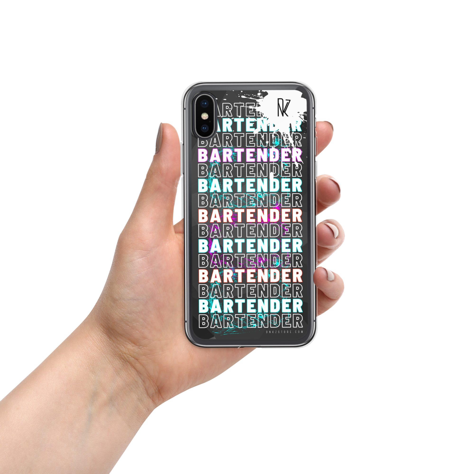 Coque pour iPhone® DNKZ Crew Bartender - "Blue & Purple"