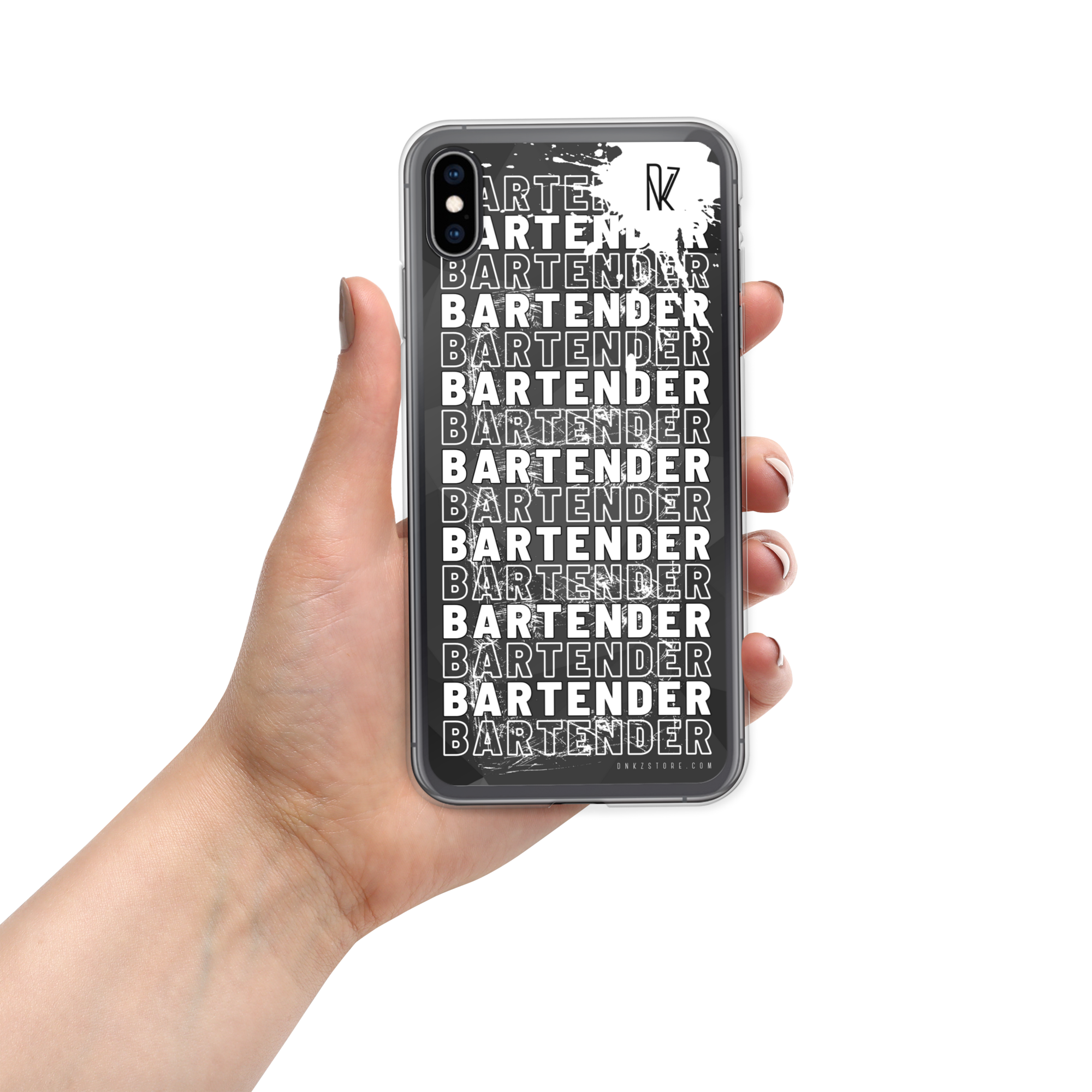 Coque pour iPhone® DNKZ Crew Bartender - "White"