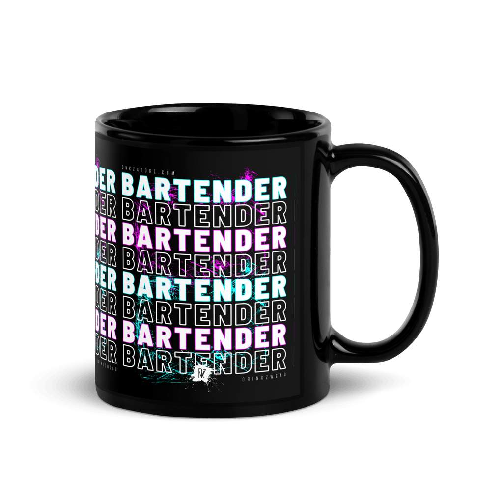 Mug noir DNKZ Crew Bartender - "Blue & Purple" - DNKZSTORE - Drinkz Wear Online Store
