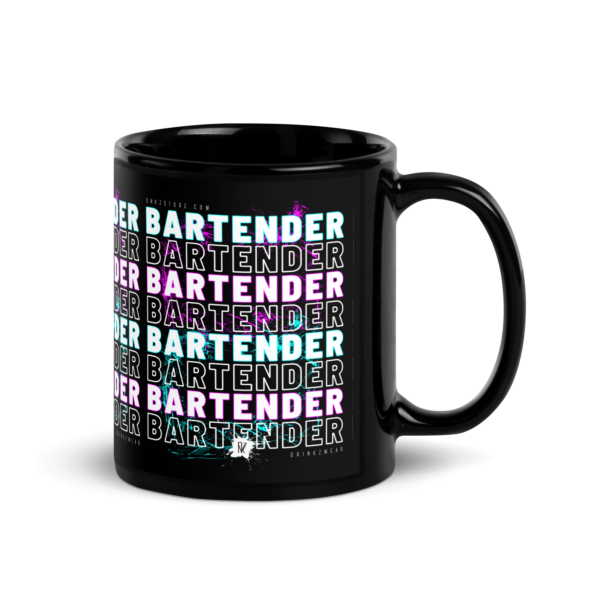 Mug noir DNKZ Crew Bartender - "Blue & Purple" - DNKZSTORE - Drinkz Wear Online Store