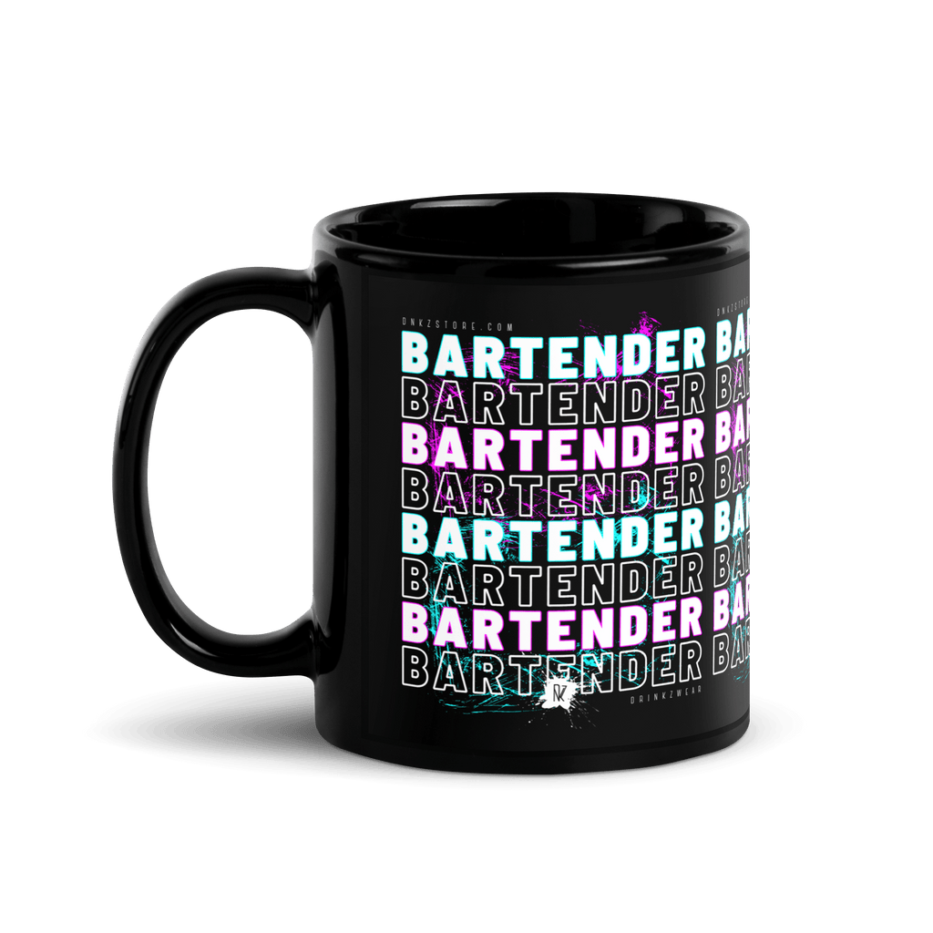 Mug noir DNKZ Crew Bartender - "Blue & Purple" - DNKZSTORE - Drinkz Wear Online Store