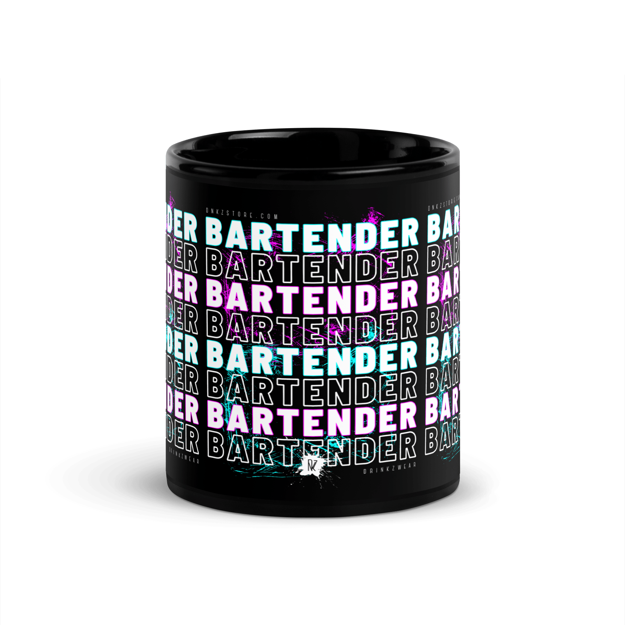 Mug noir DNKZ Crew Bartender - "Blue & Purple" - DNKZSTORE - Drinkz Wear Online Store