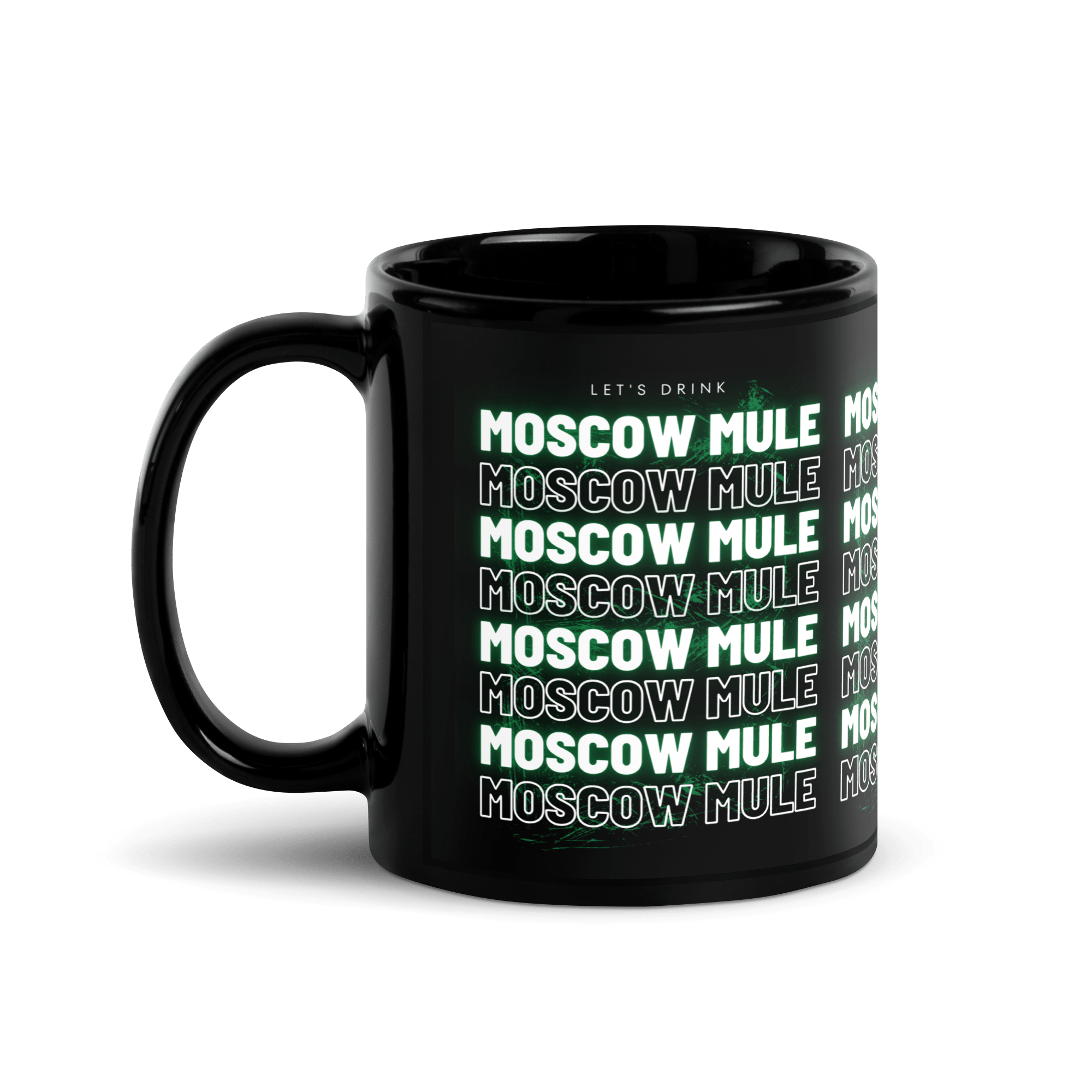 Mug Noir DNKZ Multiply "Moscow Mule" — détail, mug cocktail bartender streetwear
