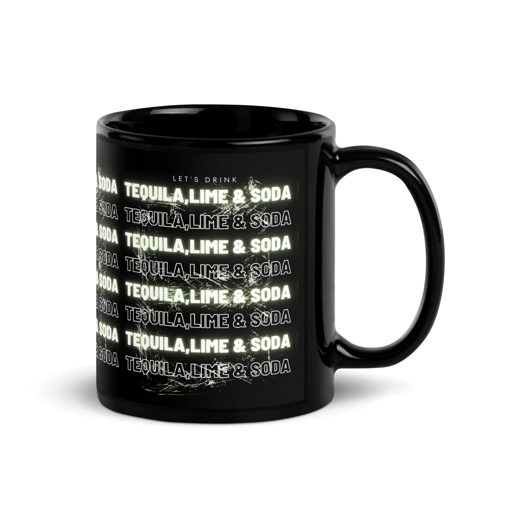 Mug noir DNKZ Multiply - "Tequila,Lime & Soda" - DNKZSTORE - Drinkz Wear Online Store