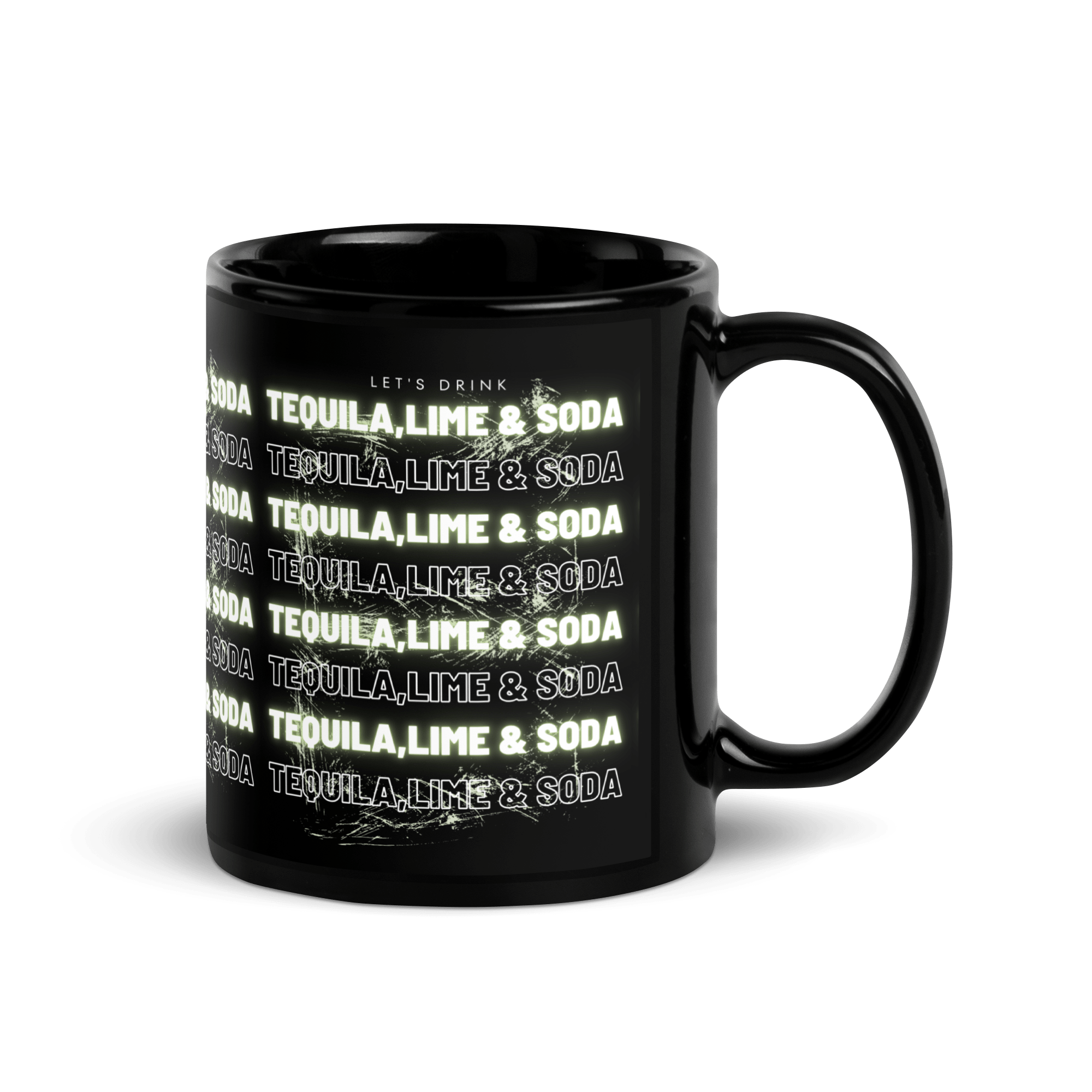 Mug noir DNKZ Multiply - "Tequila,Lime & Soda" - DNKZSTORE - Drinkz Wear Online Store