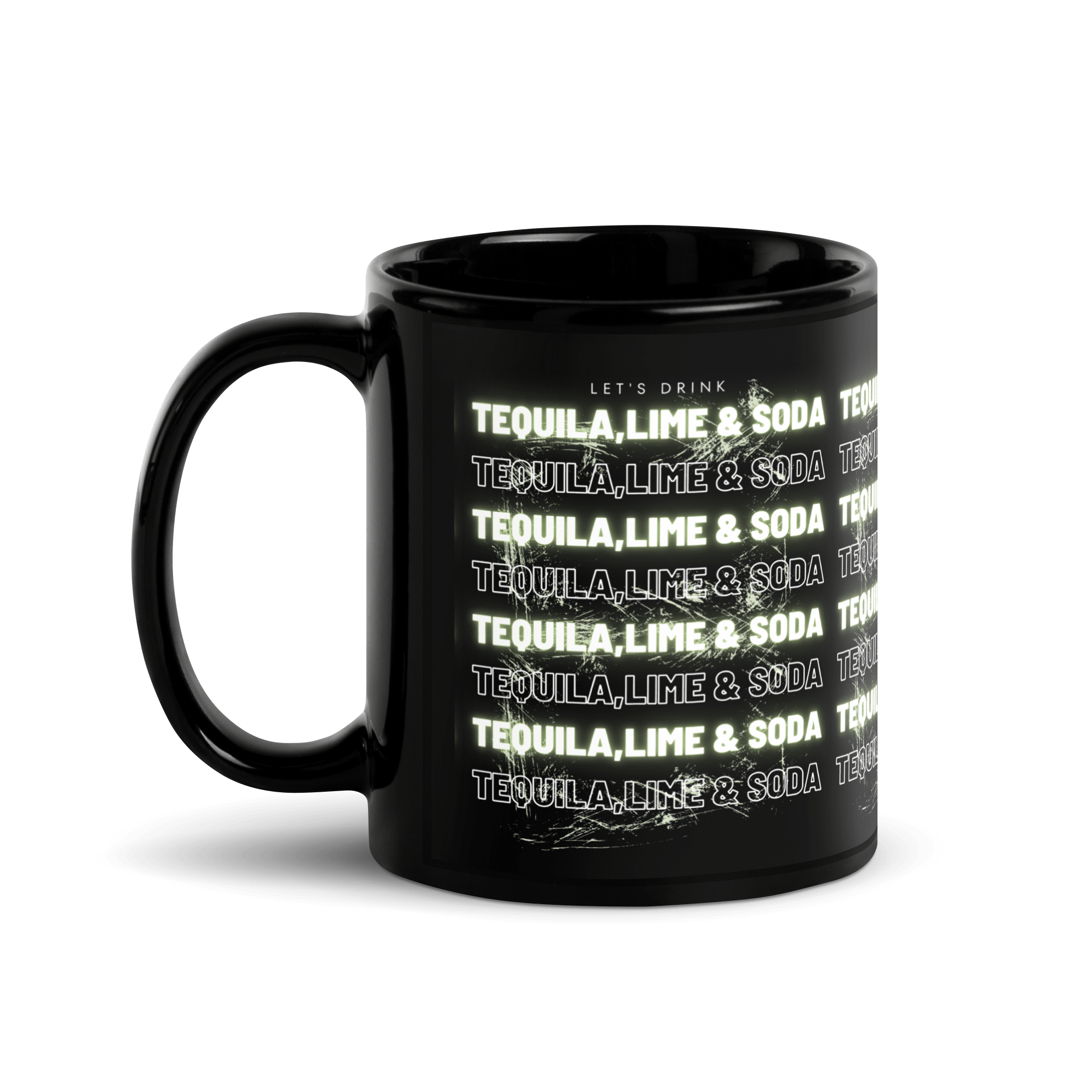 Mug noir DNKZ Multiply - "Tequila,Lime & Soda" - DNKZSTORE - Drinkz Wear Online Store