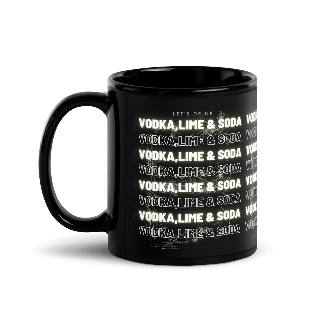 Mug noir DNKZ Multiply - "Vodka,Lime & Soda" - DNKZSTORE - Drinkz Wear Online Store