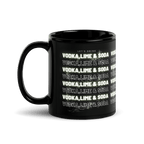 Mug noir DNKZ Multiply - "Vodka,Lime & Soda" - DNKZSTORE - Drinkz Wear Online Store