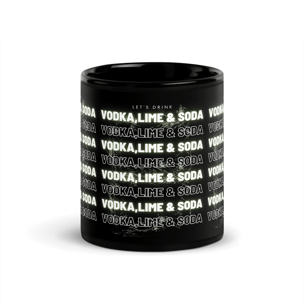 Mug noir DNKZ Multiply - "Vodka,Lime & Soda" - DNKZSTORE - Drinkz Wear Online Store