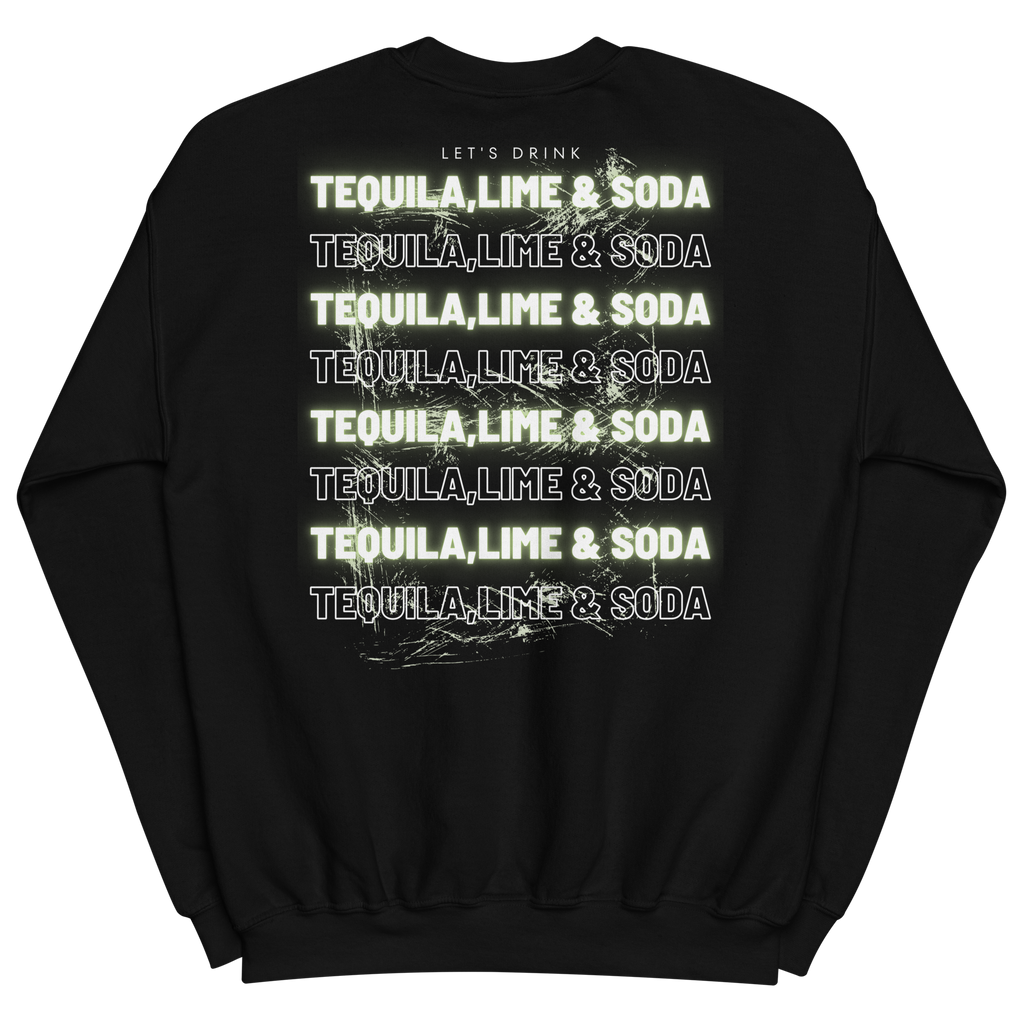 Sweatshirt DNKZ Multiply "Tequila Lime & Soda" — face, sweat col rond bartender cocktail streetwear