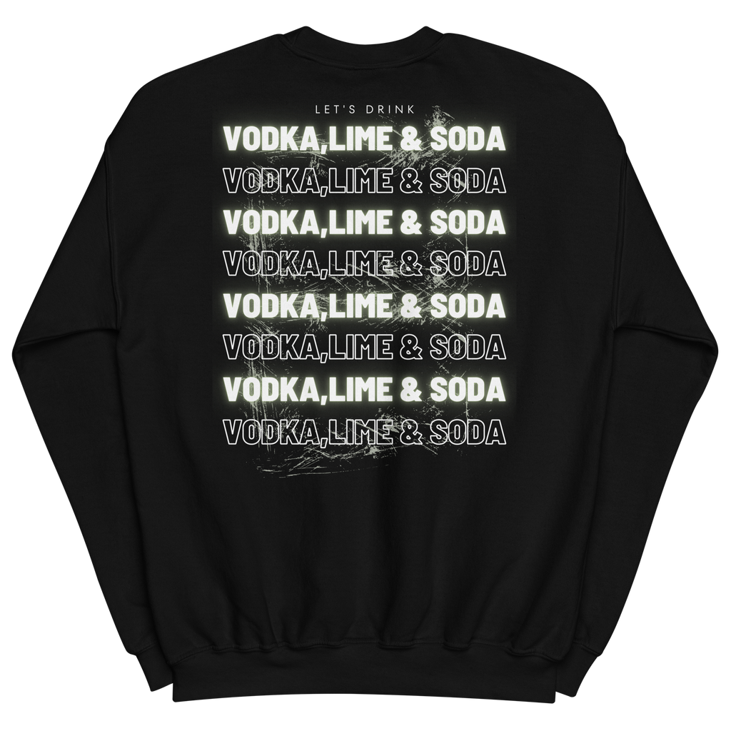 Sweatshirt DNKZ Multiply "Vodka Lime & Soda" — face, sweat col rond bartender cocktail streetwear