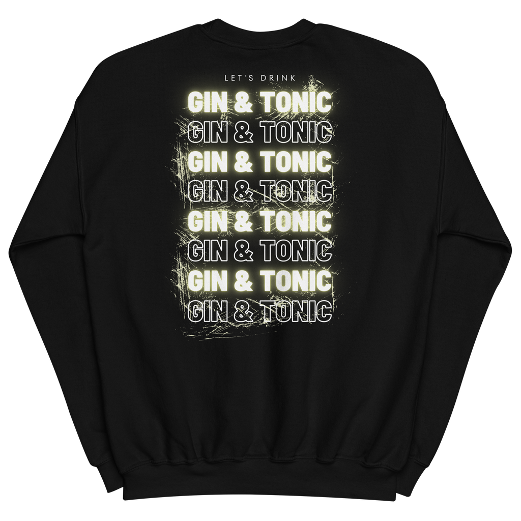 Sweatshirt DNKZ Multiply "Gin & Tonic" — face, sweat col rond bartender cocktail streetwear