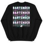 Sweatshirt DNKZ Crew Bartender "Blue & Purple" — face, sweat col rond barman barmaid bartender