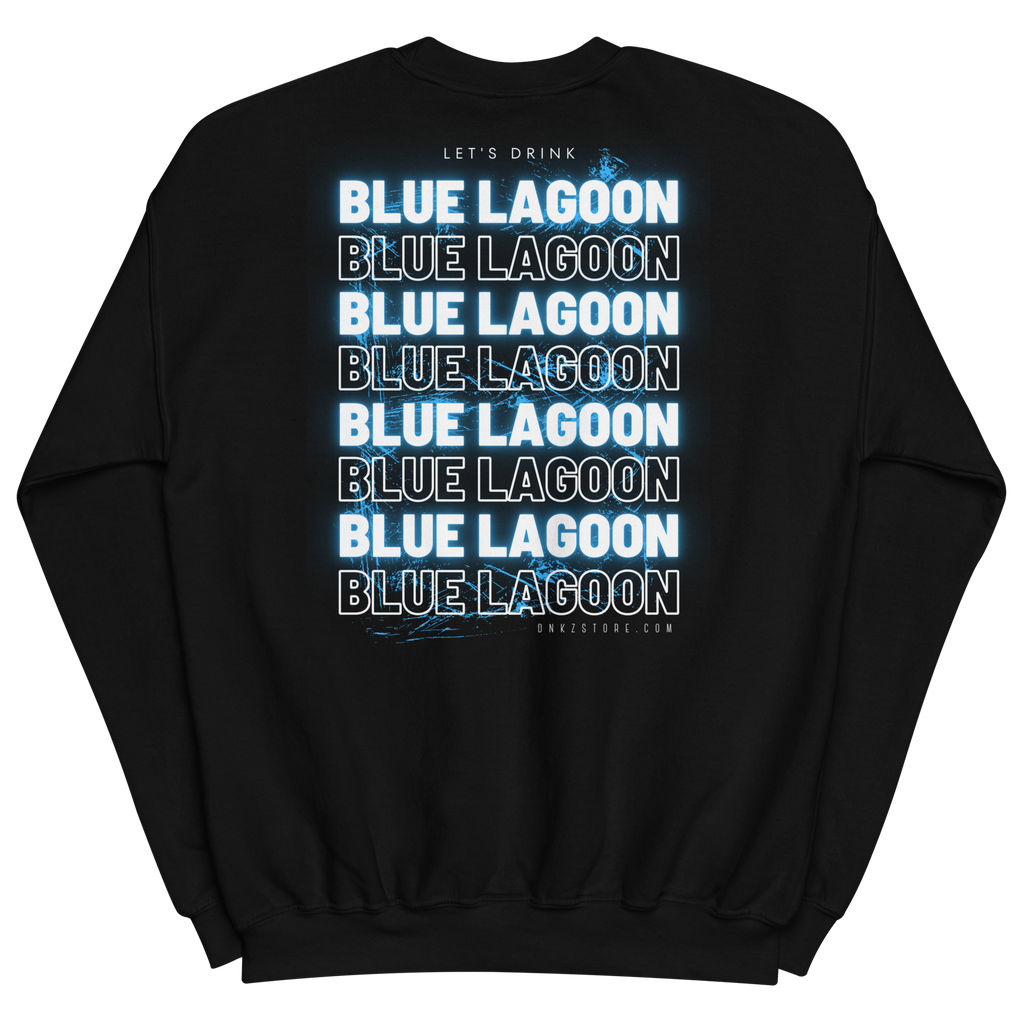 Sweatshirt DNKZ Multiply "Blue Lagoon" — face, sweat col rond bartender cocktail streetwear
