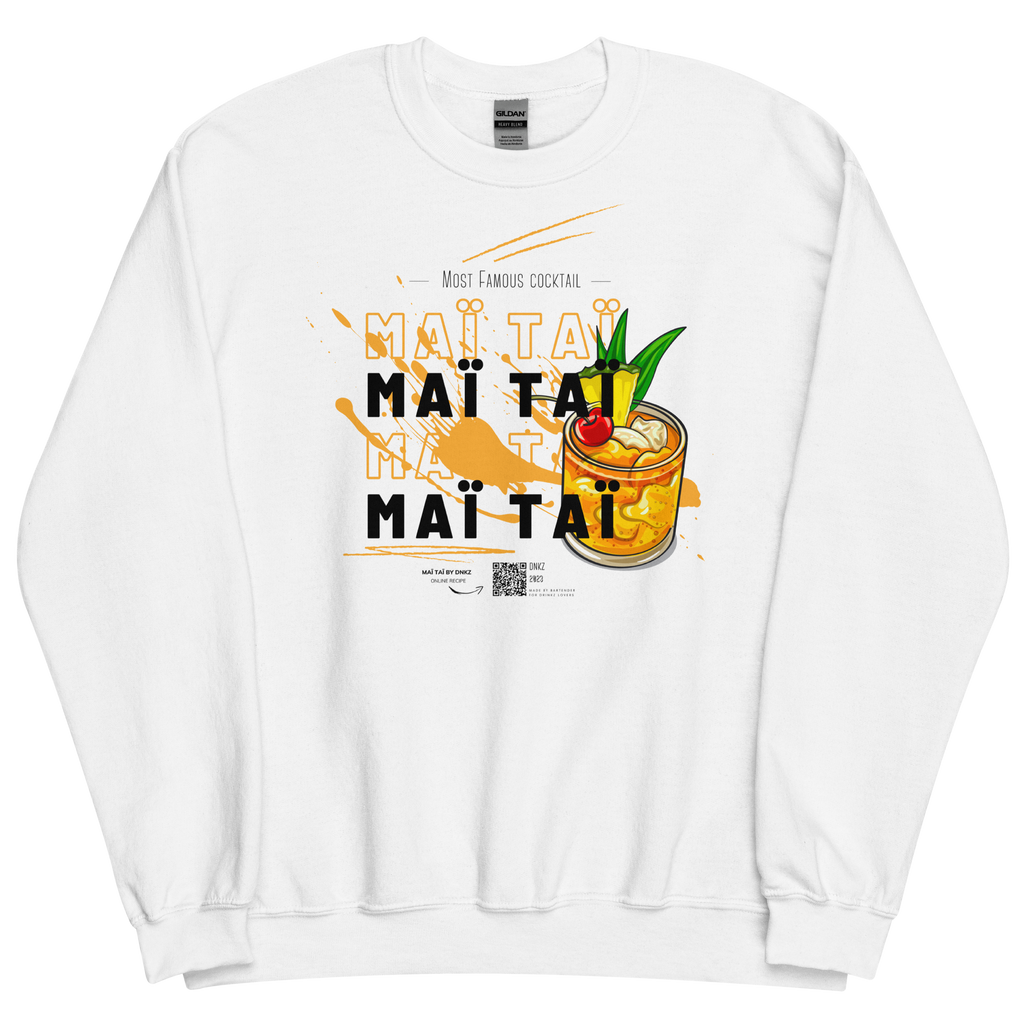 Sweatshirt DNKZ Most Famous Cocktails "Maï Taï" — dos, sweatshirt barman barmaid France