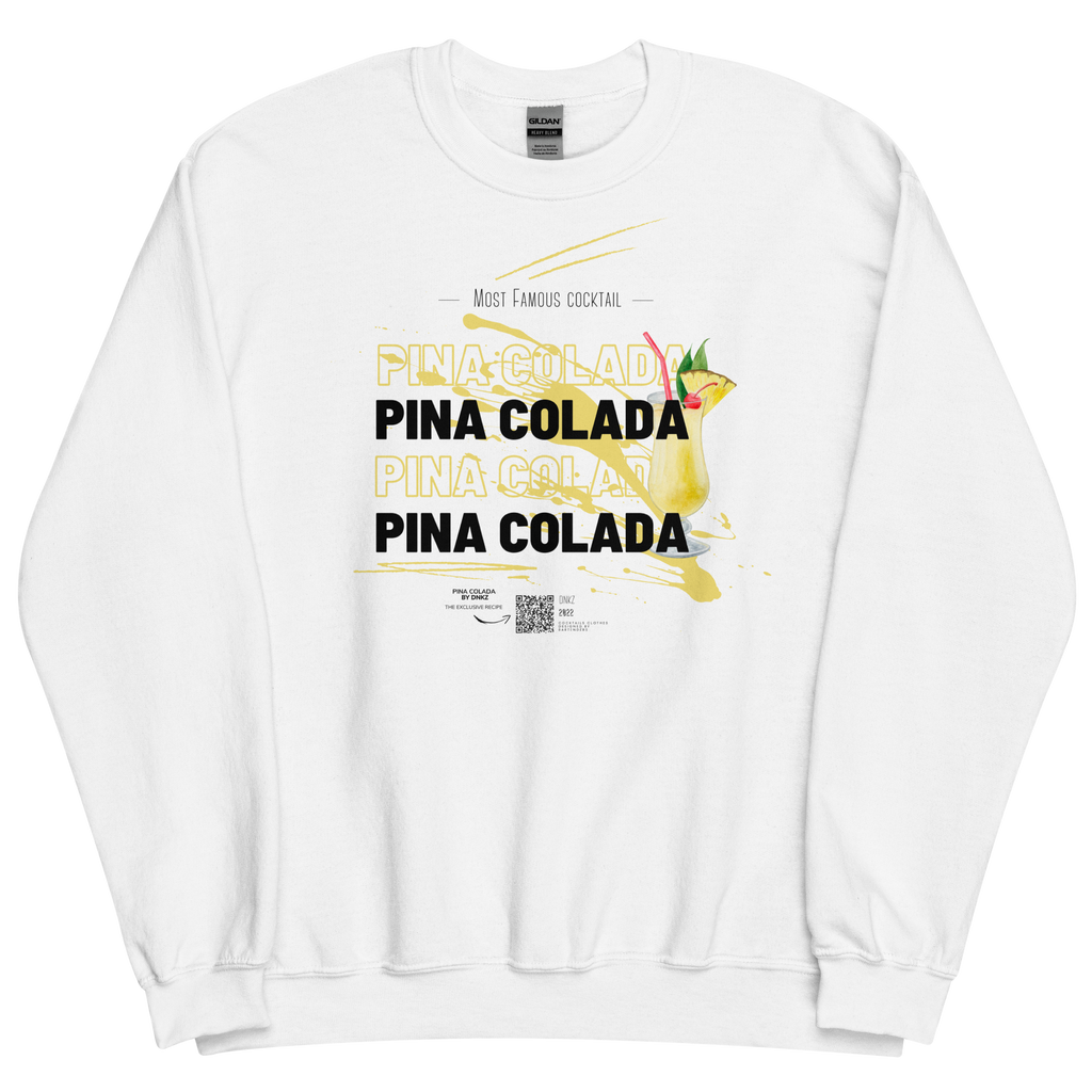Sweatshirt DNKZ Most Famous Cocktails "Pina Colada" — dos, sweatshirt barman barmaid France