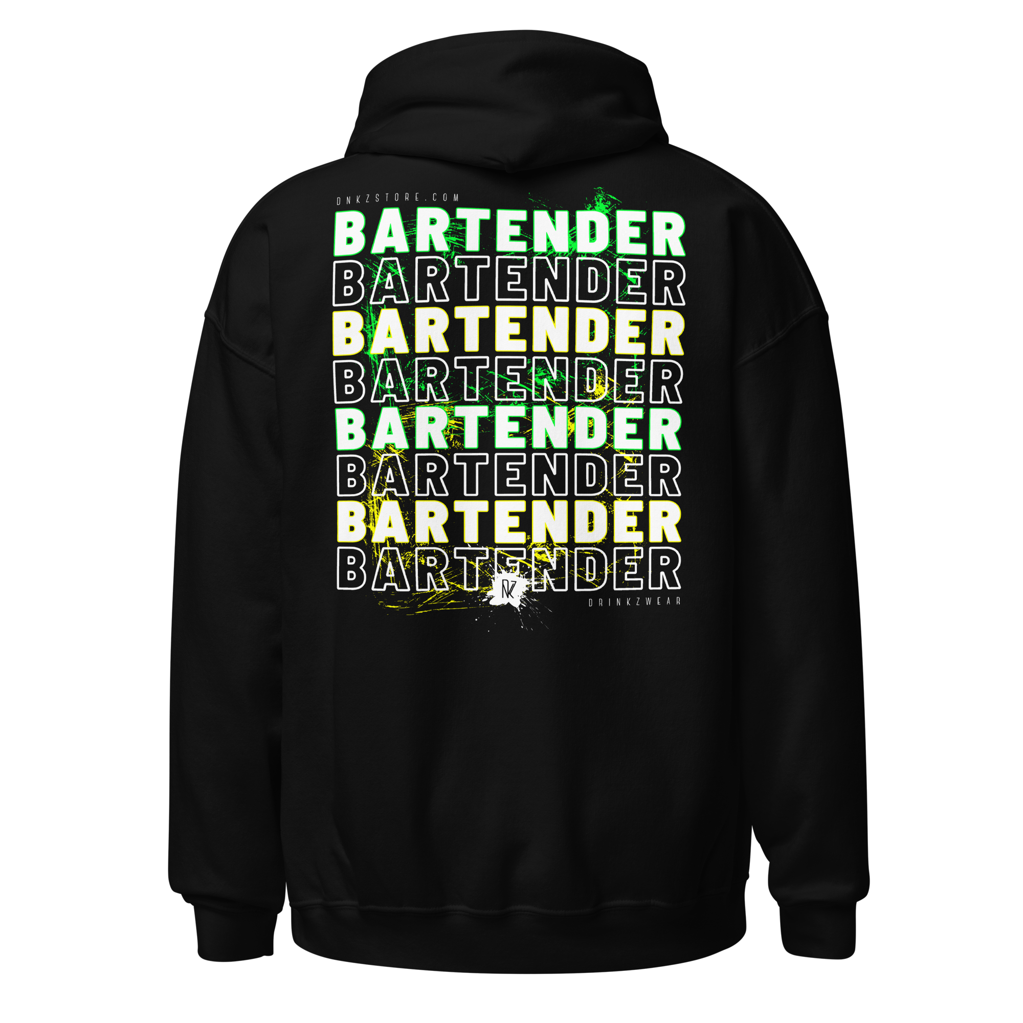 Hoodie DNKZ Crew Bartender - "Green & Yellow"