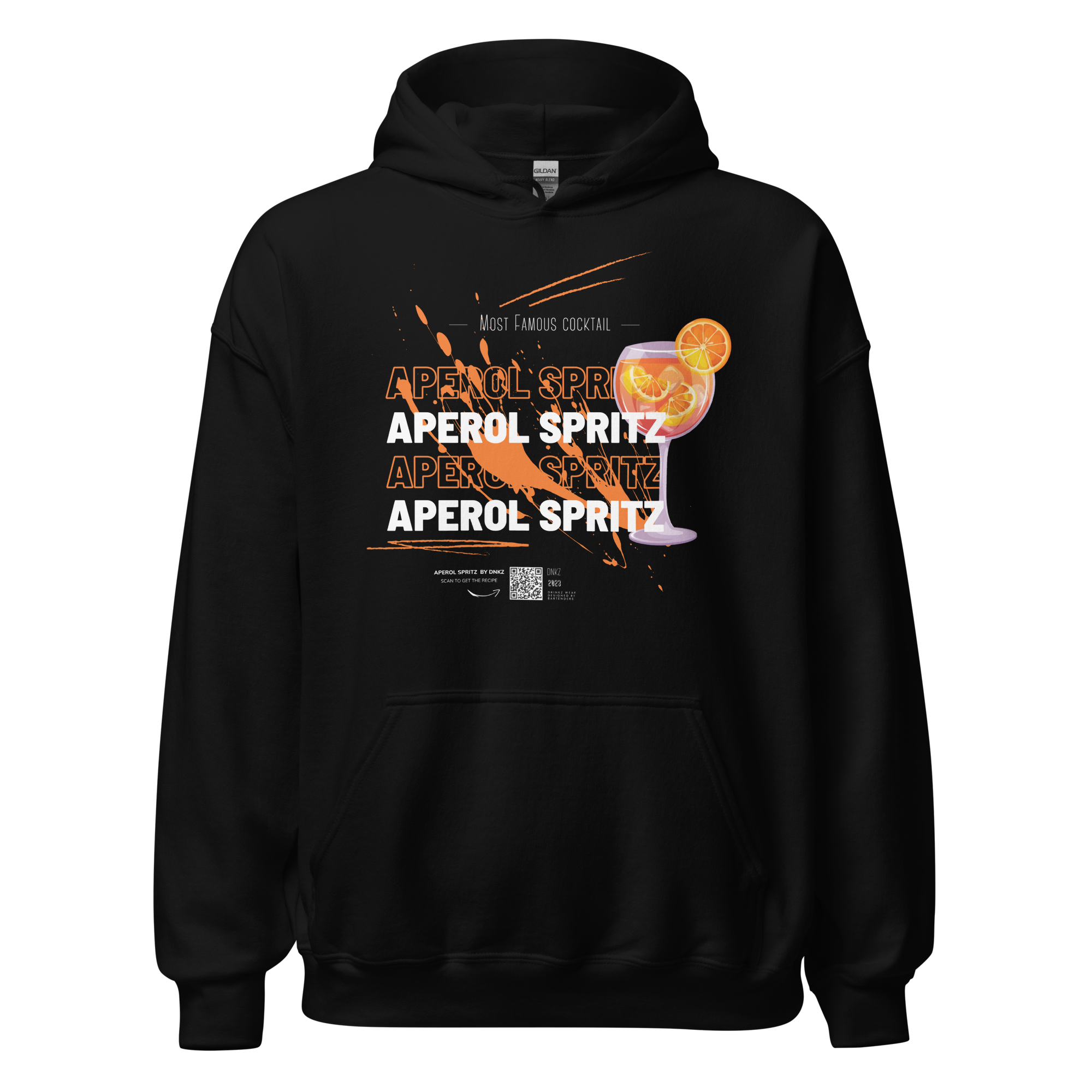 Hoodie DNKZ Most Famous Cocktails "Aperol Spritz" — vêtement barman barmaid France