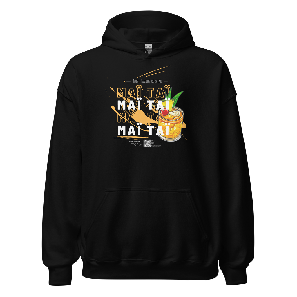 Hoodie DNKZ Most Famous Cocktails "Maï Taï" — face, sweat capuche bartender cocktail streetwear