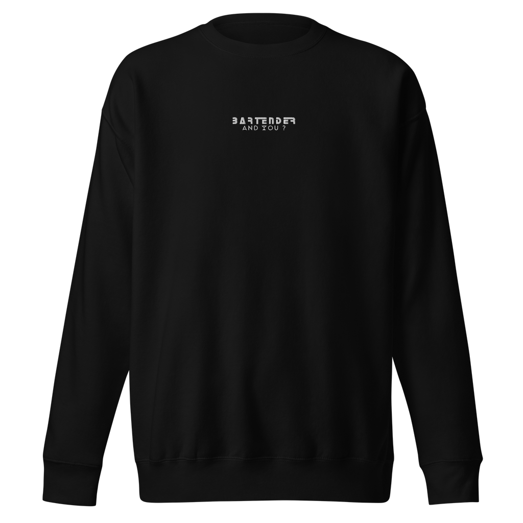 Sweatshirt DNKZ Bartender "Bartender & You ?" — face, sweat barman bartender identité