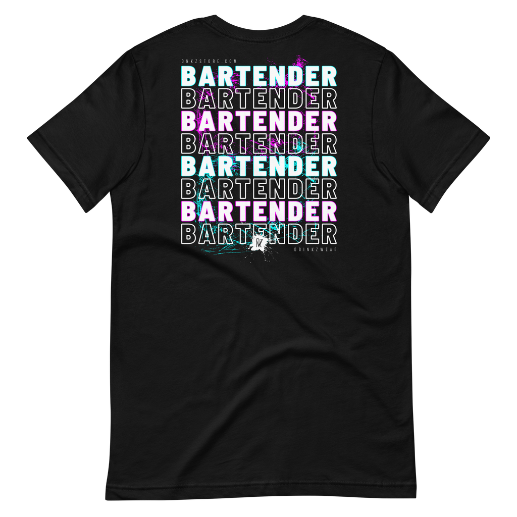 T-shirt DNKZ Crew Bartender "Blue & Purple" — face, tshirt barman barmaid bartender streetwear