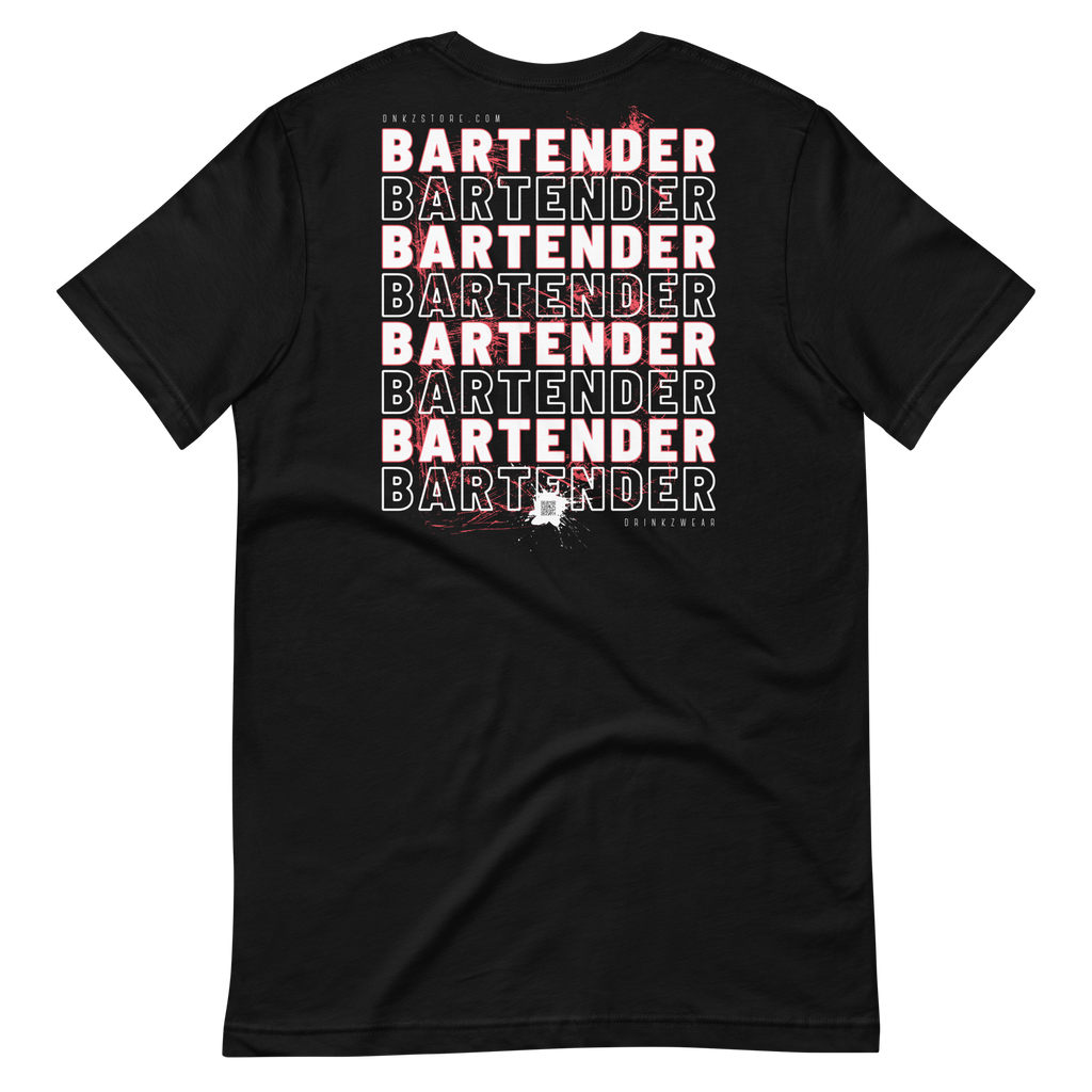 T-shirt DNKZ Crew Bartender "Red" — face, tshirt barman barmaid bartender streetwear