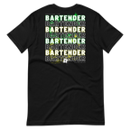 T-shirt DNKZ Crew Bartender "Green & Yellow" — face, tshirt barman barmaid bartender streetwear