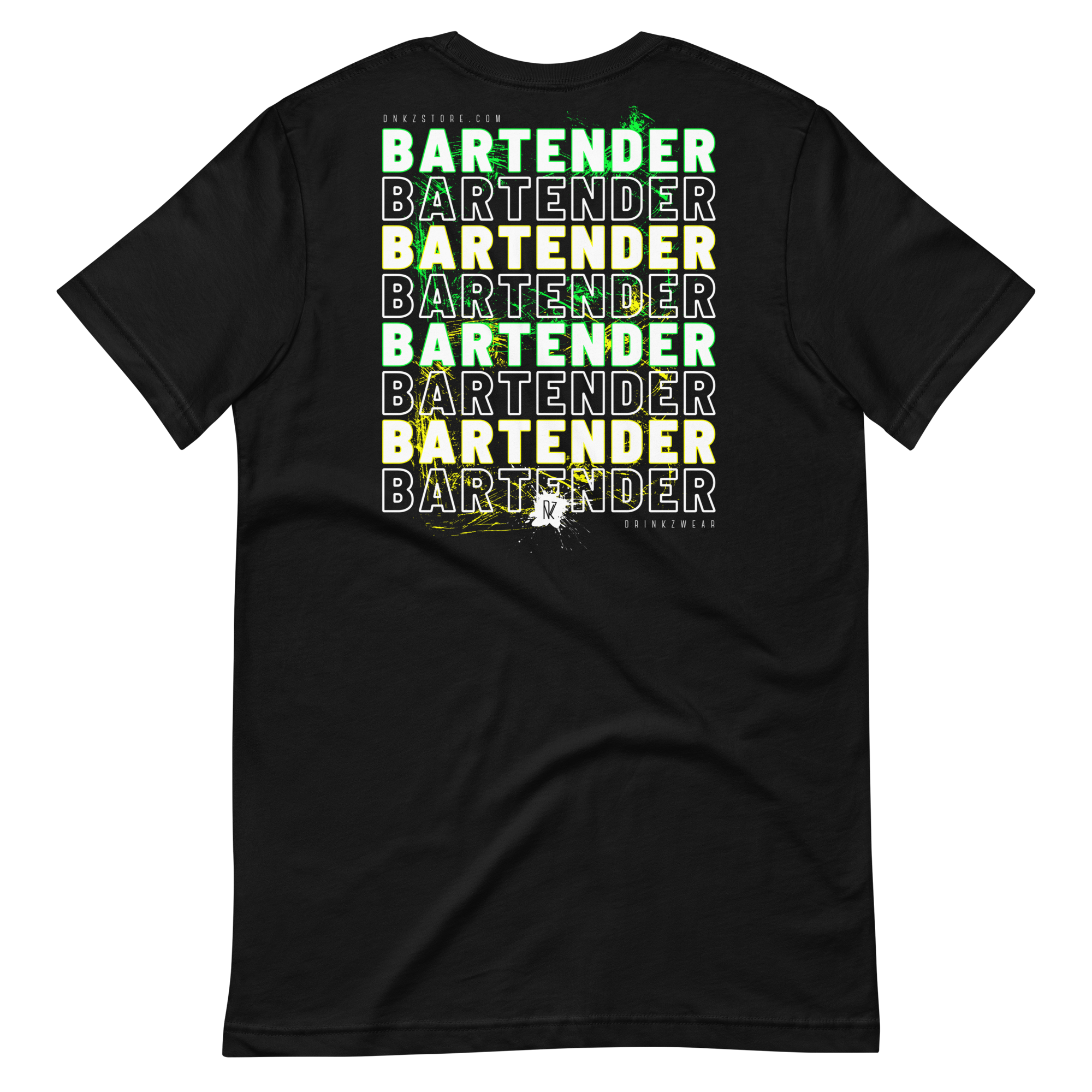 T-shirt DNKZ Crew Bartender - "Green & Yellow"