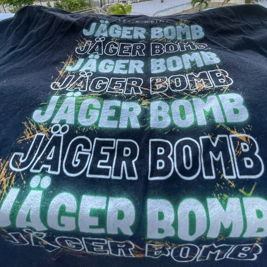 T-shirt DNKZ motif "Jäger Bomb" — t-shirt barman barmaid marque française