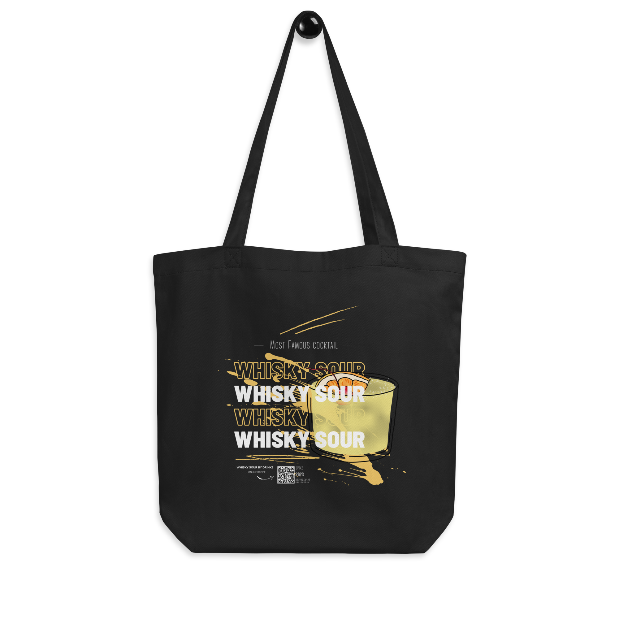 Tote Bag DNKZ "Whisky Sour" — sac barman barmaid cocktail whisky sour