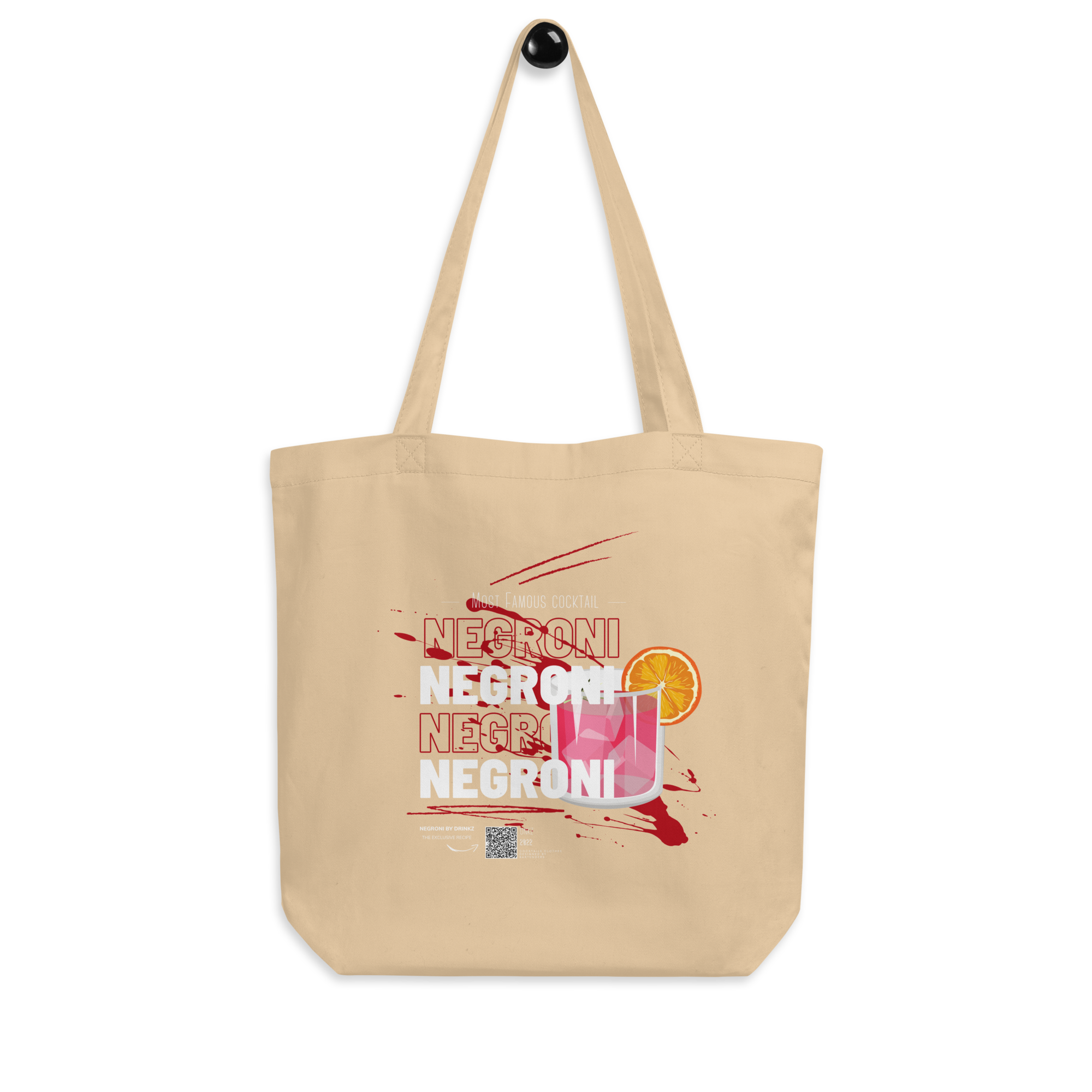 Tote Bag DNKZ Most Famous Cocktails "Negroni" — sac barman barmaid France