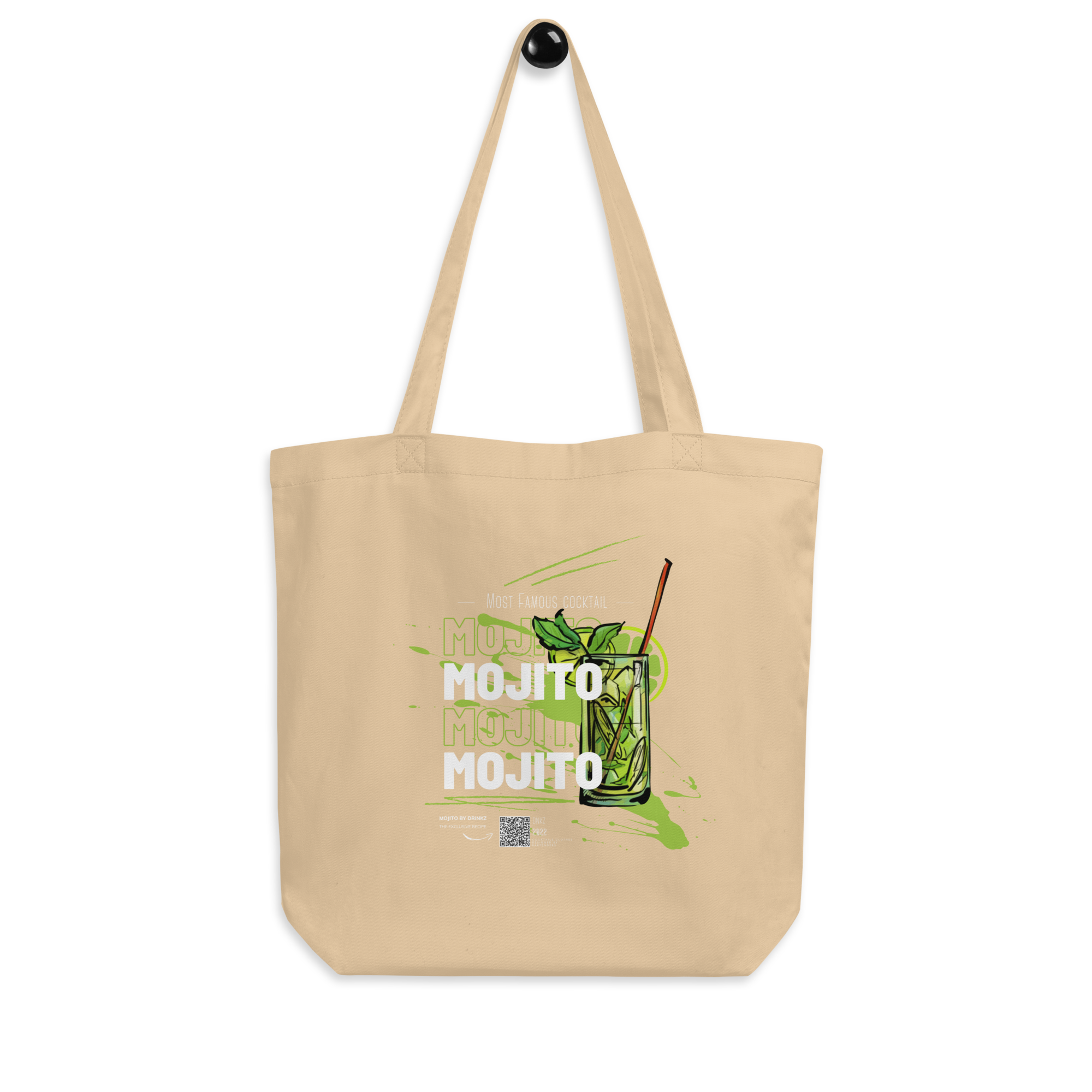 Tote Bag DNKZ Most Famous Cocktails "Mojito" — accessoire barman barmaid France