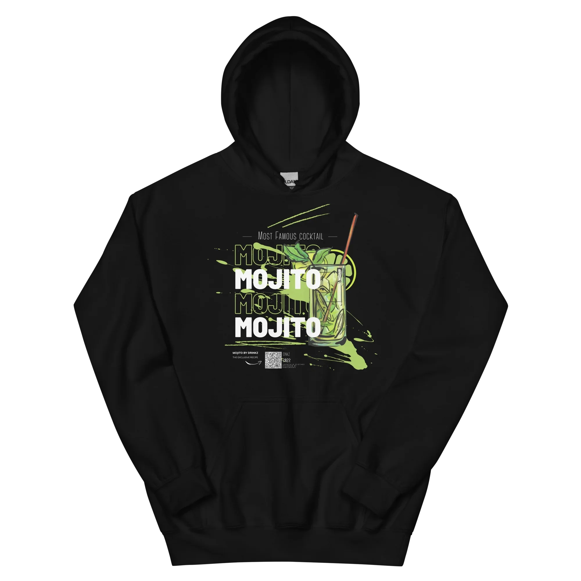 Hoodie DNKZ "Mojito" — sweat à capuche barman barmaid cocktail mojito streetwear