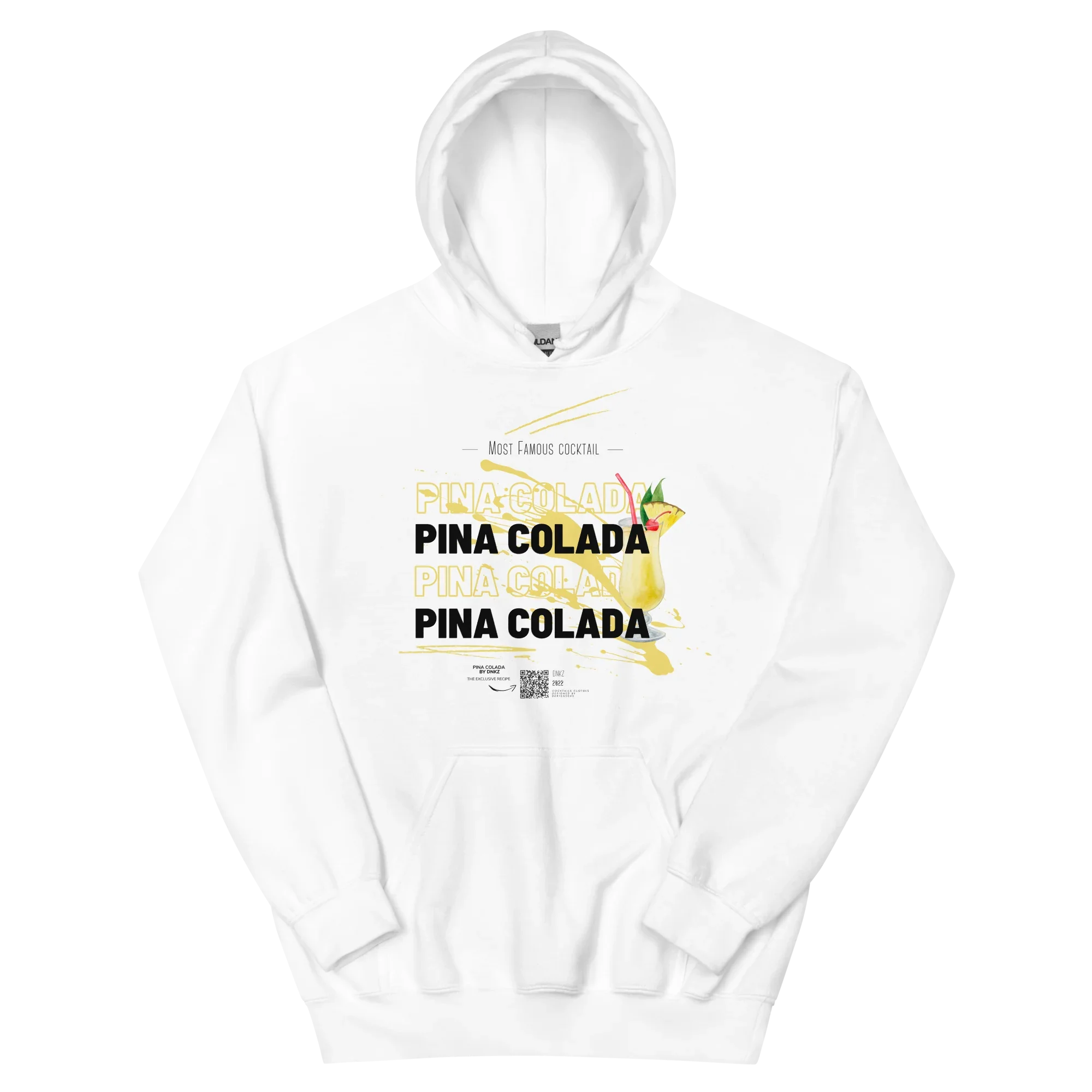 Hoodie DNKZ Most Famous Cocktails "Pina Colada" — vêtement barman barmaid France