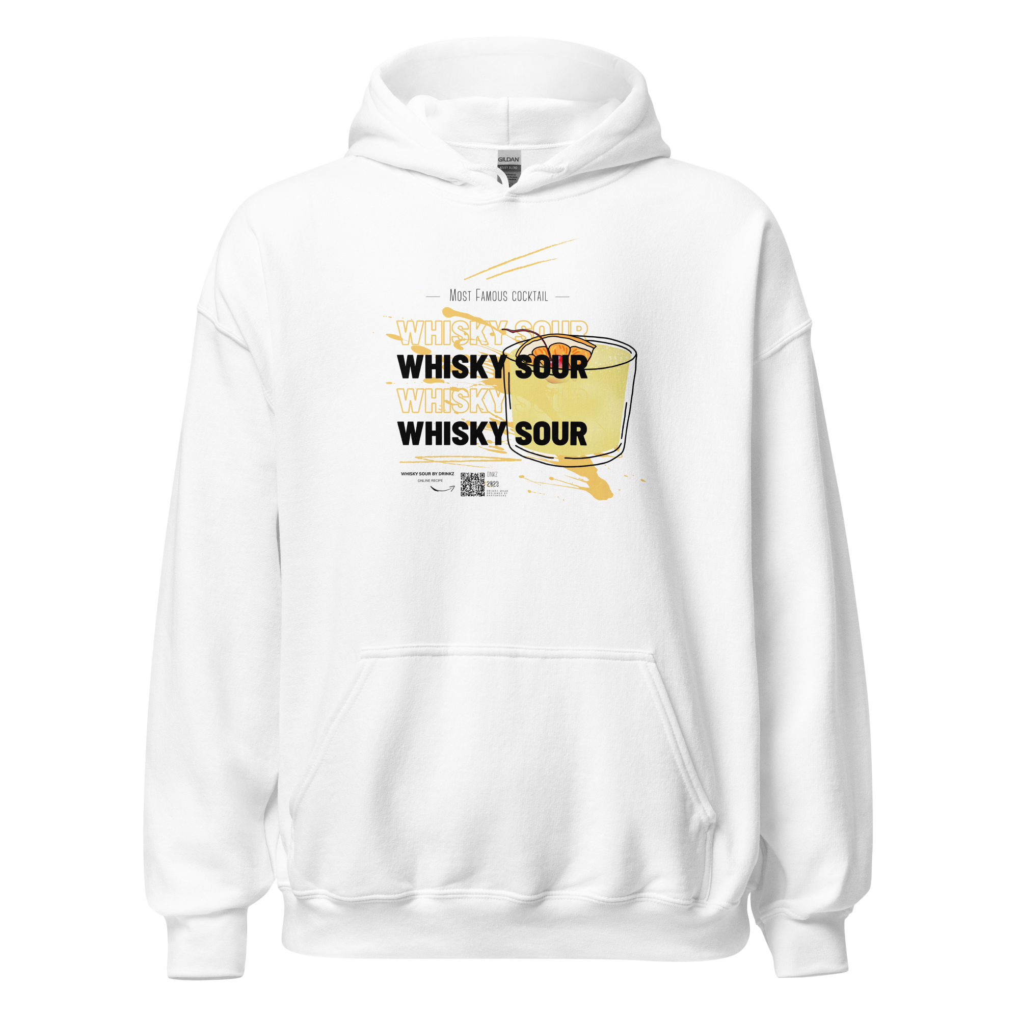 Hoodie DNKZ Most Famous Cocktails "Whisky Sour" — vêtement barman barmaid France